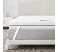 BedStory 10 cm Topper simple 120 x 190 cm, Topper à mémoire de forme unique avec infusion de charbon de bambou, matelas avec revêtement amovible et lavable, correcteur matelas