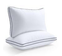 BedStory Lot de 2 oreillers de lit hypoallergéniques en Duvet Alternatif avec Rembourrage en Microfibre pour Les Personnes Dormant sur Le côté/Le Dos/Le Ventre, lavables (Bleu, 42 x 70 cm)