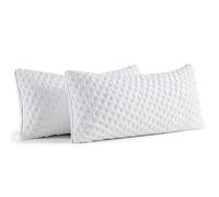 BedStory Lot de 2 oreillers en mousse à mémoire de forme, réglables en hauteur 40 x 80 cm, coussin de soutien cervical déchiqueté certifié Öko-Tex pour dormir sur le dos et sur le côté, housse lavable