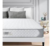 BedStory Matelas Double en Mousse avec Ressorts hélicoïdaux et Tissu tricoté Respirant Doux pour la Peau, Matelas à Ressorts durables moyennement Ferme, 135 x 190 x 14 cm, argenté