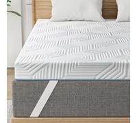 BedStory Surmatelas 10 cm de hauteur 160 x 200 cm, surmatelas en mousse à mémoire de forme H3 et H4, housse lavable, surmatelas pour lit à sommier tapissier, camping-car et canapé-lit, visite au BedSt