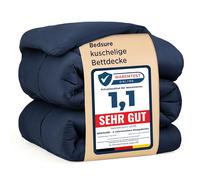 BEDSURE Couette, 135 x 200 cm, pour toutes les saisons, 135 x 200 cm, pour 4 saisons, certifiée Oeko-TEX 300 g/m², bleu