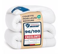 BEDSURE Couette 155 x 220 cm, 4 saisons, pour personnes allergiques, 300GSM, super douce, respirante