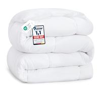 Bedsure Couette 155x220 Très Chaude - 450g/m² Blanc, 2 Personnes Avec Onglets d'Angle, Lavable en Machine