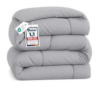 Bedsure Couette 155x220 Très Chaude - Hiver 450g/m² Simple - Gris