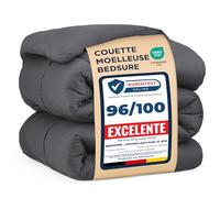 Bedsure Couette 200x200 Quatre Saisons Toute l'Année - Couette 200x200cm 4 Saisons - Certifiée Oeko-TEX 300g/m² Gris, Duvet Doux et Chaud pour Allergiques