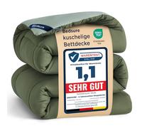 BEDSURE Couette 240x220 Couette toute l'année - Couette sans housse 240x220cm 300GSM - Couette pour 4 saisons, reversible bronze vert/vert iceberg, douce et chaude, pour les personnes allergiques