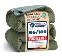 Bedsure Couette 240x220 Quatre Saisons Toute l'Année - Couette sans Housse 240x220cm 300GSM - 4 Saisons Reversible Vert Bronze/Vert Iceberg, Duvet Doux et Chaud pour Allergiques