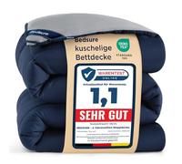 Bedsure Couette 240x220 Quatre Saisons Toute l'Année - Couette sans Housse 240x220cm 300GSM - 4 Saisons Reversible Bleu/Gris, Duvet Doux et Chaud pour Allergiques