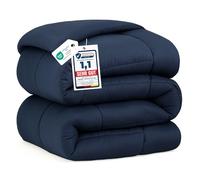 Bedsure couverture d'hiver chaude 135 x 200 cm, 450 g/m², lavable, épaisse, bleu marine