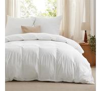 Bedsure Housse de Couette 200x200 cm - Parure de lit 200 x 200 certifié Oeko-TEX - Bedding Sets de Housses de couettes 200x200 + 2X Taies d'oreiller 65x65 avec Fermeture Éclair - Blanc