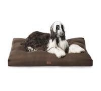 Bedsure Lit XXL-XL Lavable pour Chien avec Tissu Oxford, résistant à l'eau, Coussin pour Cage de Chien, Brun, 120 x 90 x 10 cm