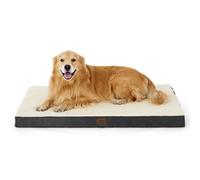Bedsure Panier Chien Déhoussable Lavable Coussin, 112x81 cm Blanc | Mousse alvéolée orthopédique, tapis chien grande taille confortable et plat, pour animaux jusqu’à 30 kg