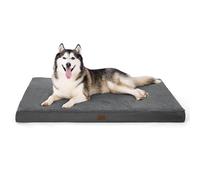 Bedsure Panier Chien Déhoussable Lavable Coussin, 135x91 cm Gris | Mousse alvéolée orthopédique, tapis chien grande taille confortable et plat, pour animaux jusqu’à 55 kg
