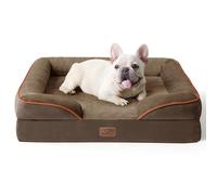 Bedsure Panier Chien Moyen Taille - Canapé Chien Orthopedique et Dehoussable, Anti-dérapant et Ultra Doux, Taille 71x58x16 cm, Brun