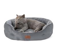 Bedsure Panier Petit Chien Lavable, Panier pour Chat Interieur, 63x53cm | Rond Lit Chat avec Fond antidérapant, Gris