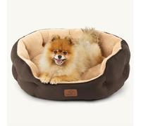 Bedsure Panier Petit Chien Lavable, Panier pour Chat Interieur, 63x53cm | Rond Lit Chat avec Fond antidérapant, Brun