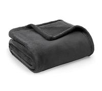 Bedsure Plaid Polaire Couverture Canapé - 130 x 150 cm, Anthracite