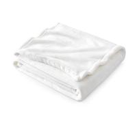 Bedsure Plaid Polaire Couverture Canapé - 130 x 150 cm, Blanc