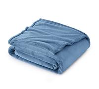 Bedsure Plaid Polaire Couverture Canapé - 150 x 200 cm, Bleu Clair