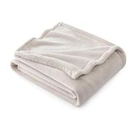 Bedsure Plaid Polaire Couverture Canapé - Douillette en Microfibre en Flanelle, Douce et Chaude, Jeté de Canapé Grande Taille, XL 130 x 150 cm, Beige