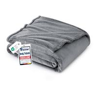 Bedsure Plaid Couverture Polaire Douillette - Plaid Polaire Douce et Chaude 150 x 200 cm, Couverture de Canapé XL, Grand Jeté de Canapé en Flanelle, Gris