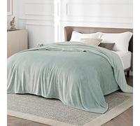 Bedsure Plaid Polaire Couverture Canapé - Douillette en Microfibre en Flanelle, Douce et Chaude, Jeté de Canapé Grande Taille, XXL 220 x 240 cm, Vert