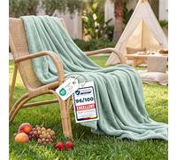 Bedsure Plaid Polaire Couverture Canapé - Douillette en Microfibre en Flanelle, Douce et Chaude, Jeté de Canapé Grande Taille, XL 150 x 200 cm, Vert