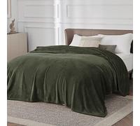 Bedsure Plaid Polaire Couverture Canapé - Douillette en Microfibre en Flanelle, Douce et Chaude, Jeté de Canapé Grande Taille, XXL 230 x 270 cm, Vert Olive