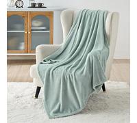 Bedsure Plaid Polaire Couverture Canapé - Douillette en Microfibre en Flanelle, Douce et Chaude, Jeté de Canapé Grande Taille, XL 130 x 150 cm, Vert