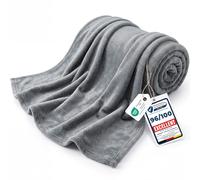 Bedsure Plaid Couverture Polaire Douillette - Plaid Polaire Douce et Chaude 150 x 200 cm, Couverture de Canapé XL, Grand Jeté de Canapé en Flanelle, Gris