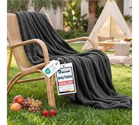 Bedsure Plaid Couverture Polaire Douillette - Plaid Polaire Douce et Chaude 150 x 200 cm, Couverture de Canapé XL, Grand Jeté de Canapé en Flanelle, Gris foncé