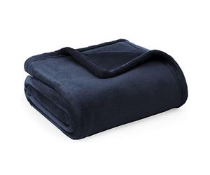 Bedsure Plaid Polaire Couverture Canapé - Douillette en Microfibre en Flanelle, Douce et Chaude, Jeté de Canapé Grande Taille, XL 150 x 200 cm, Bleu Marine