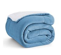 Bedsure Plaid Polaire Sherpa Couverture - Bleu, 150x200 cm