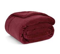 Bedsure Plaid Polaire Sherpa Couverture - Rouge, 150x200 cm