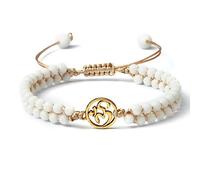 BEDT Bracelets De Perles en Porcelaine Blanche De 4 Mm pour Femmes Boho Yoga Tressé Arbre De Vie Bracelets À Breloques Amp; Bracelets Amant D'amitié Bijoux