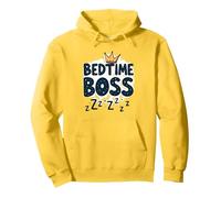Bedtime Boss : Freak in The Sheets Funny Sleepy Crown Sweat à Capuche, Unisexe pour Adultes, Citron, M