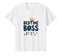 Bedtime Boss : Freak in The Sheets Funny Sleepy Crown T-Shirt, Enfant, Blanc, 10 Ans
