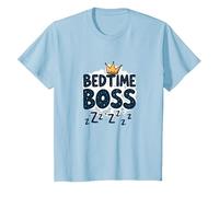 Bedtime Boss : Freak in The Sheets Funny Sleepy Crown T-Shirt, Enfant, Bleu Céleste, 3 Ans