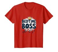 Bedtime Boss : Freak in The Sheets Funny Sleepy Crown T-Shirt, Enfant, Rouge, 10 Ans