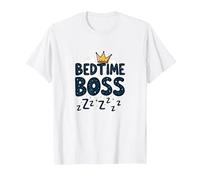 Bedtime Boss : Freak in The Sheets Funny Sleepy Crown T-Shirt, Homme, Blanc, L