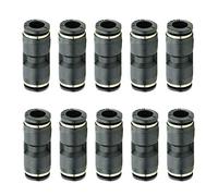 Beduan BPU Lot de 10 raccords pneumatiques en plastique à pousser pour raccorder des raccords à tube droit 25/64" ou 10 mm OD
