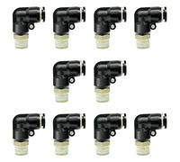 Beduan Lot de 10 raccords à air coudés mâles BPL 4 mm OD x G1/8"