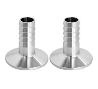 Beduan Lot de 2 adaptateurs de brassage sanitaire sanitaire en acier inoxydable de 3,8 cm à raccord cannelé de 3,8 cm (virole OD 50,5 mm)