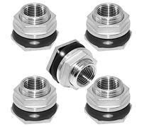 Beduan Lot de 5 Raccords Passe Paroi de Réservoir d'Eau FPT en Acier Inoxydable 3/4"