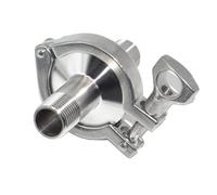 Beduan Raccords de tuyaux sanitaires filetés mâles en acier inoxydable 3/4" NPT Tri Clamp Tri Clover Set TC(Taille de la pipe: 1,9 cm MPT DN25)