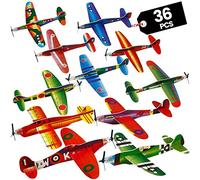 Bedwina Avions Planeurs Lot de 36, 20,3 cm, Avions en Mousse pour Enfants, idéaux pour fêtes, Anniversaires, Pochettes Surprises et Jeux Volants en extérieur