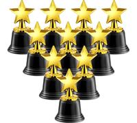 Bedwina Star Trophy Award - Lot de 12, trophées dorés 11,4 cm pour récompenses enfants et adultes, concours, événements sportifs, décorations de fête, enseignants et anniversaires