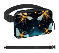 Bee-208 Sac banane à bandoulière pour homme et femme, sac de ceinture pour voyage, marche, course, randonnée, cyclisme, multicolore, 4 x 23 x 15 cm, multicolore, 1.5x9.0x5.9in/4x23x15cm