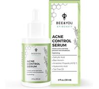 BEE and YOU Traitement de l'acné avec acide salicylique, venin d'abeille et extrait de propolis 100 % naturel sérum d'acné pour le visage et le corps pour contrôler et éliminer les éruptions cutanées
